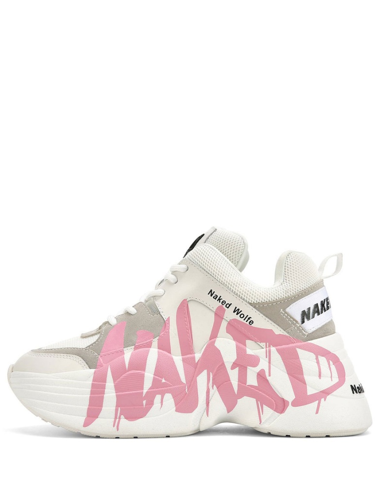 Adidasi Dama Naked Wolfe Track Logo Albi Roz | MVI2242VP