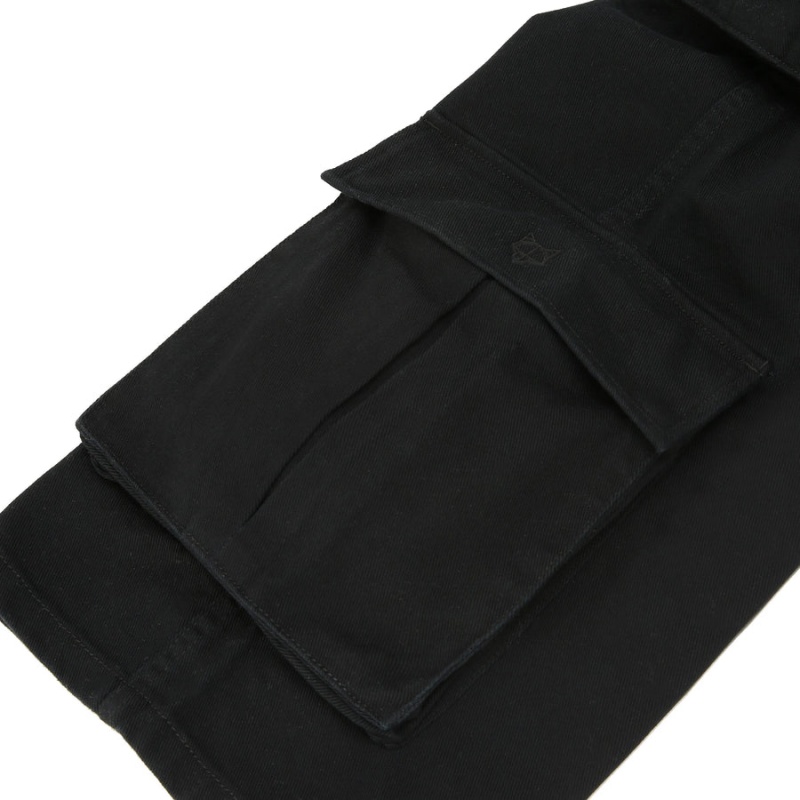 Pantaloni Barbati Naked Wolfe Baggy Pocket Cargo Negrii | WQM365RG