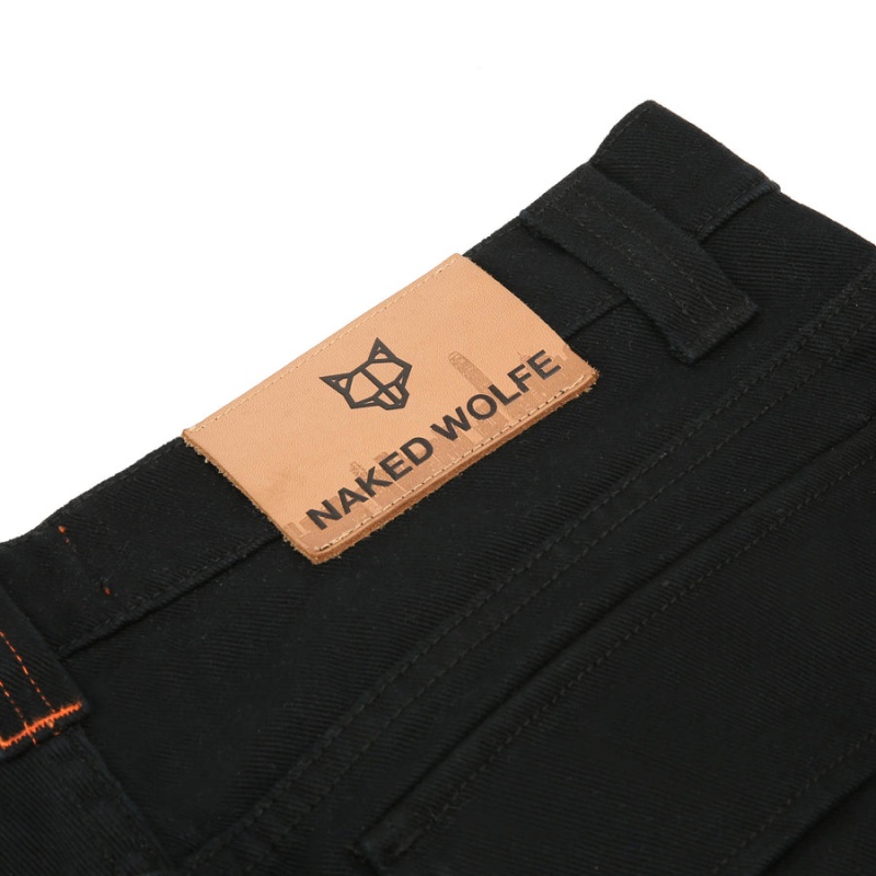 Pantaloni Barbati Naked Wolfe Baggy Pocket Cargo Negrii | WQM365RG