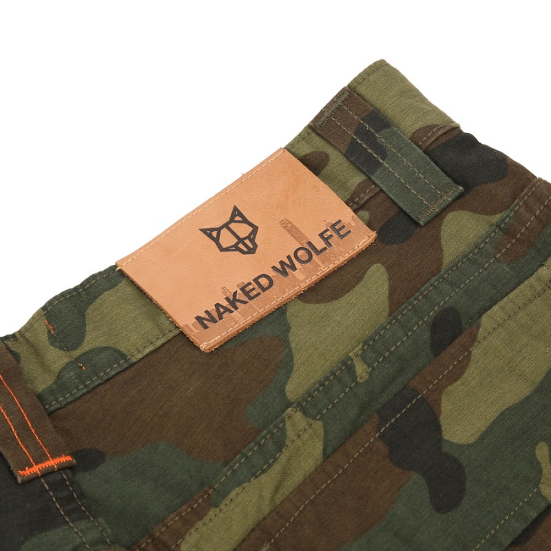 Pantaloni Barbati Naked Wolfe Baggy Pocket Cargo Logo Verzi Negrii | IBG206EE